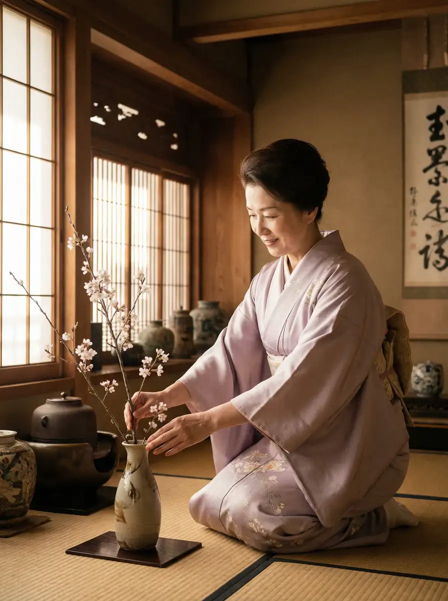 一位优雅的 琼明神女录::琼明神女录传媒资源站 | 全网最全琼明神女录免费观看 在和室中插花